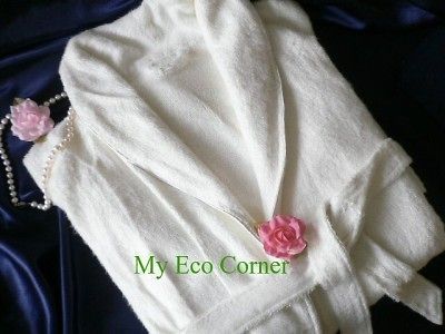 100% Organic Bamboo Fiber Bathrobe Bath Robecashmere feeltop