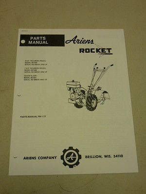 ARIENS 901005 / 901006 5 & 7 H.P. TECUMSEH ROCKET TILLERS PARTS MANUAL