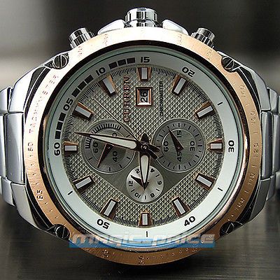 WATER QUARTZ HOURS DATE HAND LUXURY CLOCK MEN STEEL WRIST WATCH A192