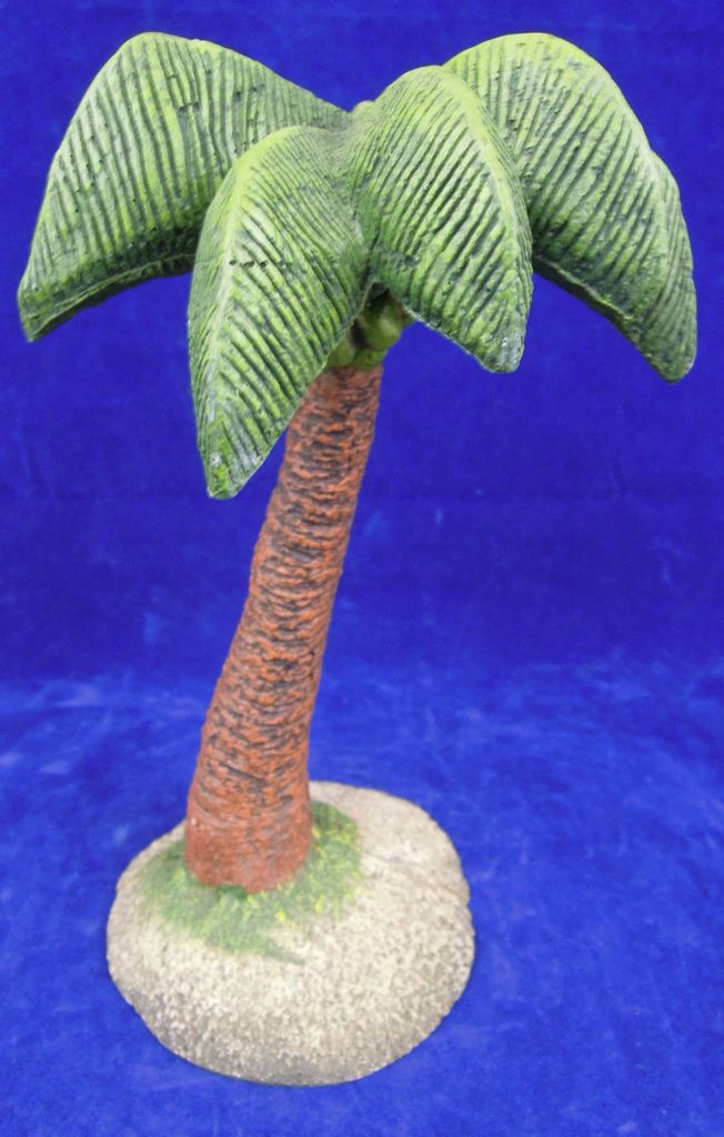 Palm Tree Aquarium Decoration Ornament Plastic Composite Fish Reptile