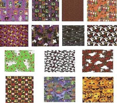 By The Half Yard, Quarters or Rement Halloween Collection 100% Cotton