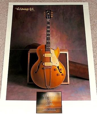 GIBSON VINTAGE 1956 ES 295 GOLDTOP ARCHTOP GUITAR TRIBUTE POSTER