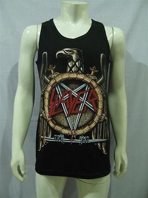 SLAYER Band Black Eagle Logo T Shirt Tank Top Mens XL