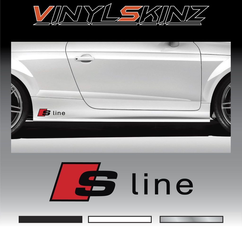 Stickers Kit Side Skirts Audi A3 8P HBK S-line anneaux