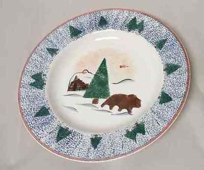 HUDSON BAY Meiwa Art Dinnerware 4 DINNER PLATES Lodge Rustic