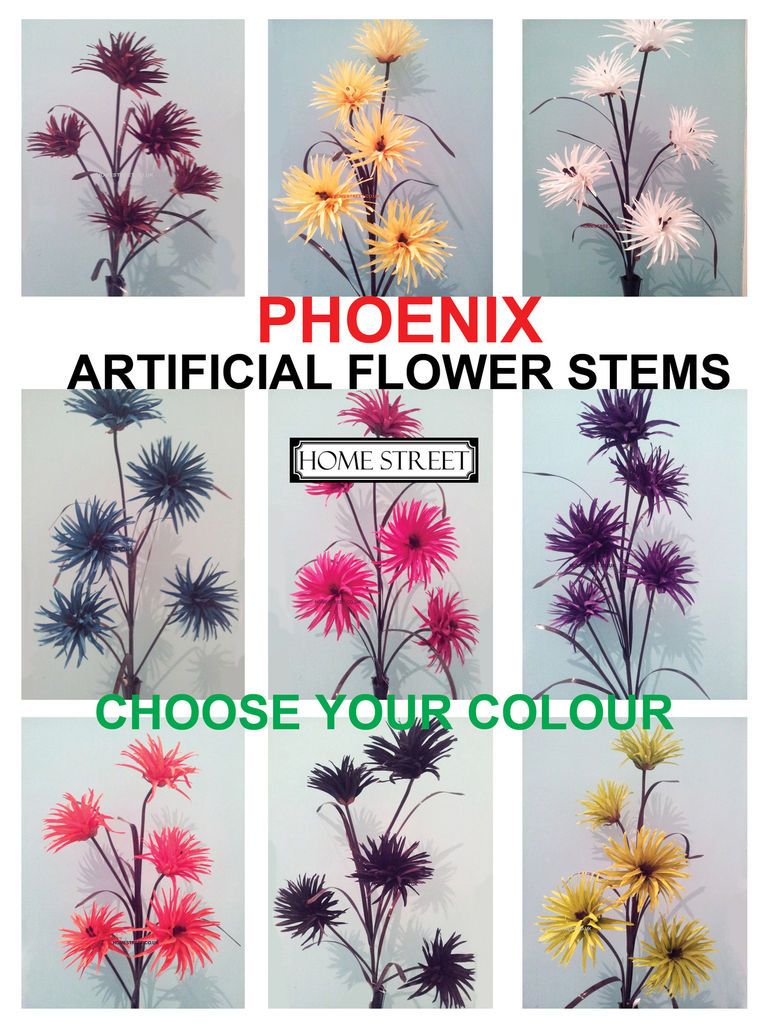 Head Flower Stems   Fully Adjustable Artificial / Fake Flowers