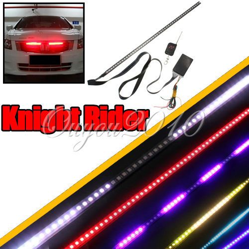 Color 48 LED RGB 56cm Flash Car Strobe Knight Rider Light Strip Kit