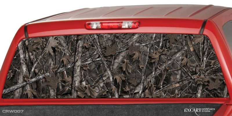 Camo Woodland Ghost Rear Window Hunting Graphics Truck