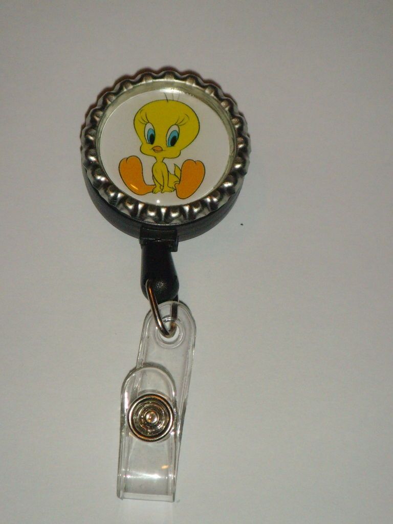 Tweety Bird ID Name Reel Retractable badge Holder