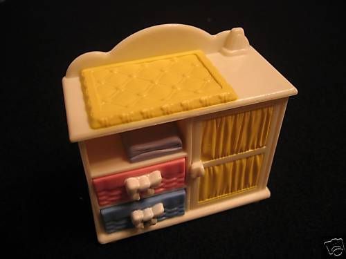 PRICE Loving Family Dollhouse BABY DRESSER Changing Table RARE ~ Opens