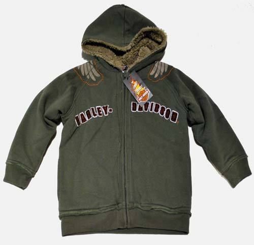 HARLEY DAVIDSO N® BOYS SHERPA LINED FLEECE HOODED JACKET