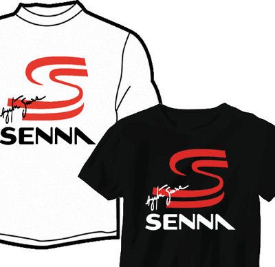 AYRTON SENNA LOGO F1 RACING T SHIRT SIZE S to 4XL 5XL