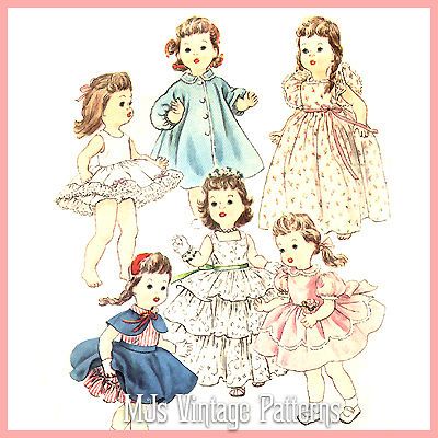 , Baby Doll Clothes Dress Pattern ~ 16 17 Saucy Walker, Tootles
