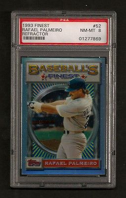 1993 Finest Refractor #52 Rafael Palmeiro PSA 8 NMT MINT 01277869