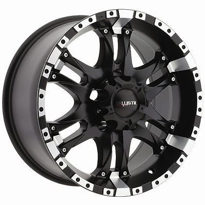 20x9 Black Ballistic Wizard Wheels 6x5.5 +14 GMC K 2500 PICKUP 6 LUG K