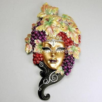 Wine God Bacchus   Venetian Mask Wall Hanging