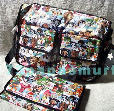 Tokidoki *VACANZE CUCCIOLO* Baby Diaper Bag ESKIMO YETI PENGUIN FAMILY