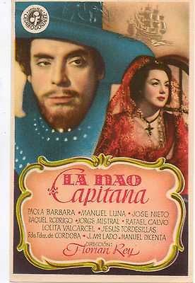 Original 1947 Spanish Flyer La Nao Capitana Jorge Mistral Paola