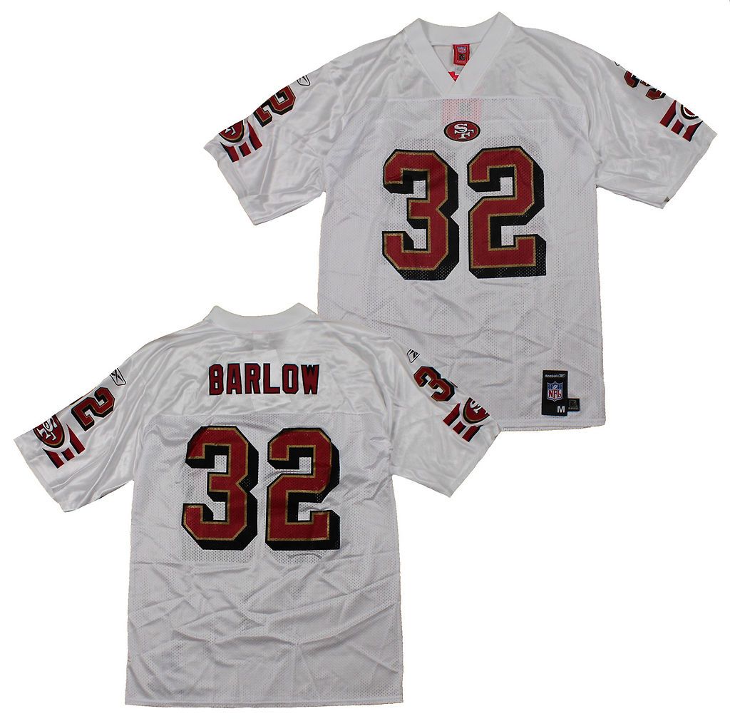 Reebok San Francisco 49ers KEVAN BARLOW # 32 Mens Mid Tier NFL