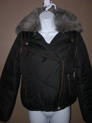 NWT WOMENS BB DAKOTA QUILTED PUFFER COAT VEST CONVERTIBLE BLACK NICE