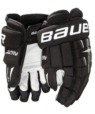 Bauer 4 Roll Elite Senior Hockey Gloves   Red