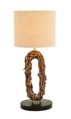 Newly listed Buy Table Lamp Crafted With Bundled Driftwood Wreath