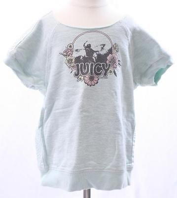 10 Juicy Couture Kids Heather Sea Blue Satin Stripe Flashdance Surf