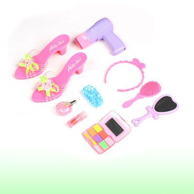 Purple Hair Dryer Make Up Mirror Plastic Toy for Girl