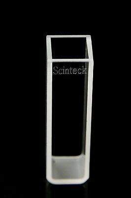 Set of 2 Scinteck Brand Quartz Cuvettes 10mm Cell Spectrophotome ter