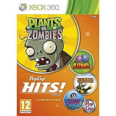 Plants Versus Zombies + Zuma + Feeding Frenzy 2 For PAL XBox 360 (New