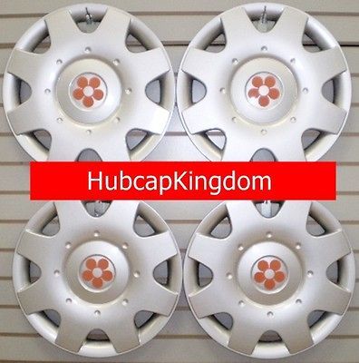 1998 2009 VW BEETLE 16 ORANGE DAISY FLOWER Wheelcover Hubcap SET