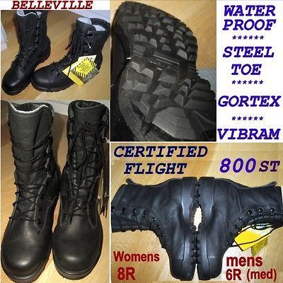 NWT BELLEVILLE USA Lthr Gore tex Steel Toe Safety boots EMT Flight