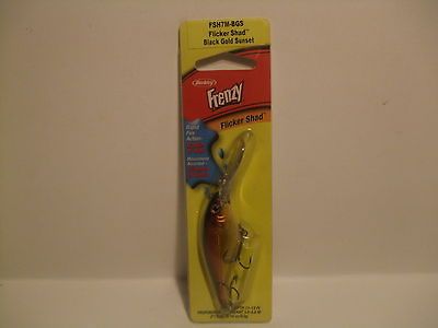 Berkley Frenzy Flicker Shad Black Gold Sunset 3 NIP