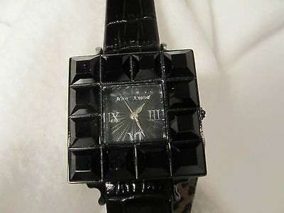 Pre owned Betsy Johnson Black Crystal Watch