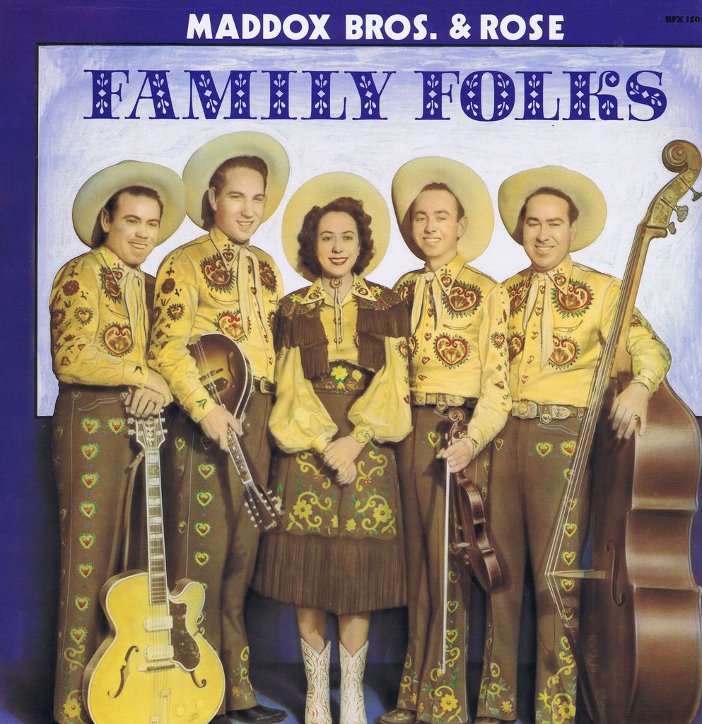 MADDOX BROTHERS & ROSE   FAMILY FOLKS   RARE BEAR FAMILY HILLBILLY LP