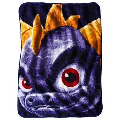 Skylanders Spyro Sherpa blanket Throw & Canvas Tote bag Set 50X40