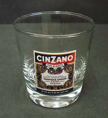 CINZANO BIANCO SPIRIT SHOT GLASS TUMBLER COLLECTABLE USED