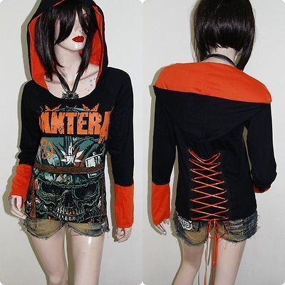 Pantera metal Rock DIY Funky Corset Hoodie Top Shirt