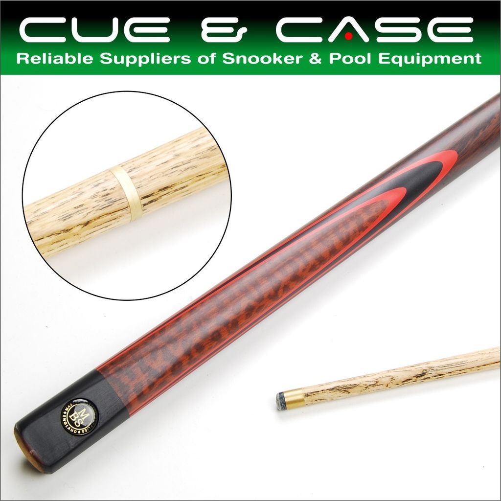 MBS SNAKEWOOD 2 Piece Snooker Cue, Matching Ash Grain, 10mm Tip, 17oz