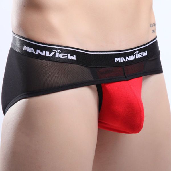 Sexy Men’s See Through Underwear Y Front briefs Size S M L Mens