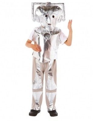 CHILD TV DR WHO CYBERMAN COSTUME SIZES SMALL & MEDIUM