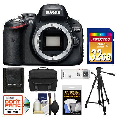 D5100 Digital SLR Camera Body 16.2 MP 1080p HD Video Black Kit USA