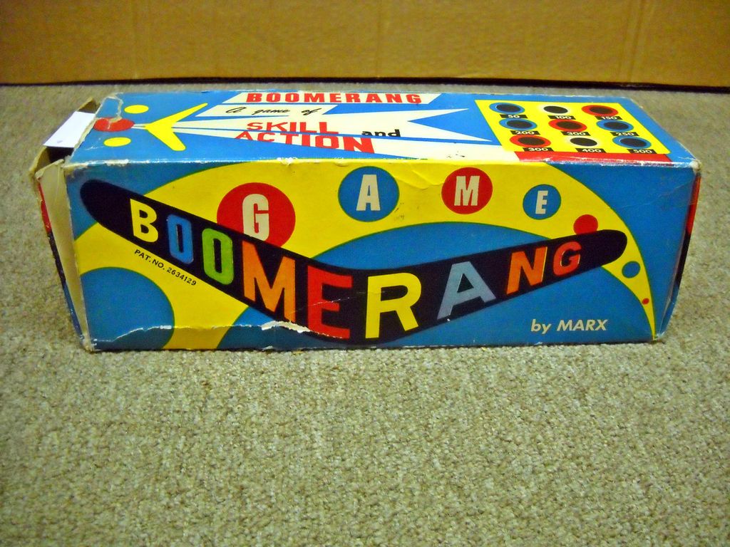 Vintage Marx BOOMERANG pinball game  In Box 