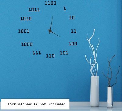 Cool Binary Clock Background 2. Wall Decal & Wall Sticker. Many