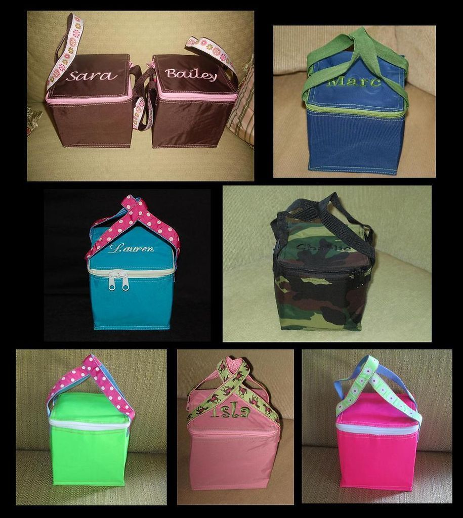 MONOGRAMMED Insulated Snack/Lunch Box~PERSONALIZE ~Boys & Girls~Choose