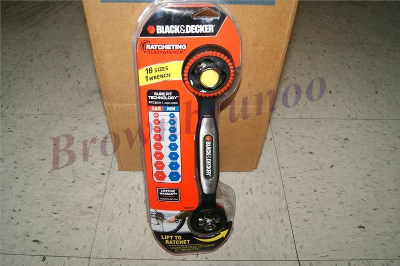 Black Decker Ratcheting ReadyWrench RRW100 16 Sizes 1 Wrench NEW