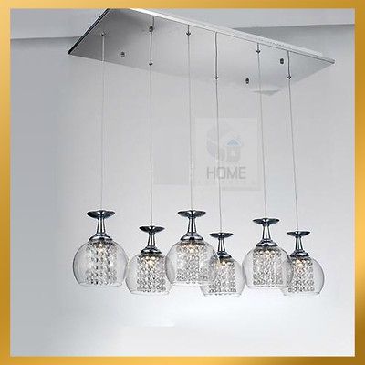 Light   Wine Glass Crystal Chandelier Light Pendant Lamp Hanging