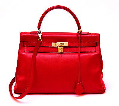 HERMES KELLY BAG 35 VEAU GULLIVER LIPSTICK RED