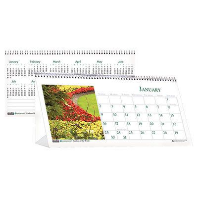 Doolittle 309 Garden Photos Desk Tent Monthly Calendar, 8 1/2 X 4 1/2