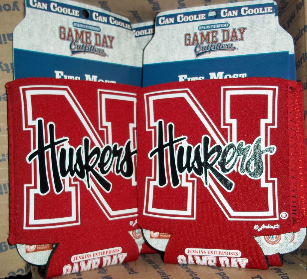 WHOLESALE LOT OF 13 NEBRASKA HUSKERS BEER KOOZIES, NEW